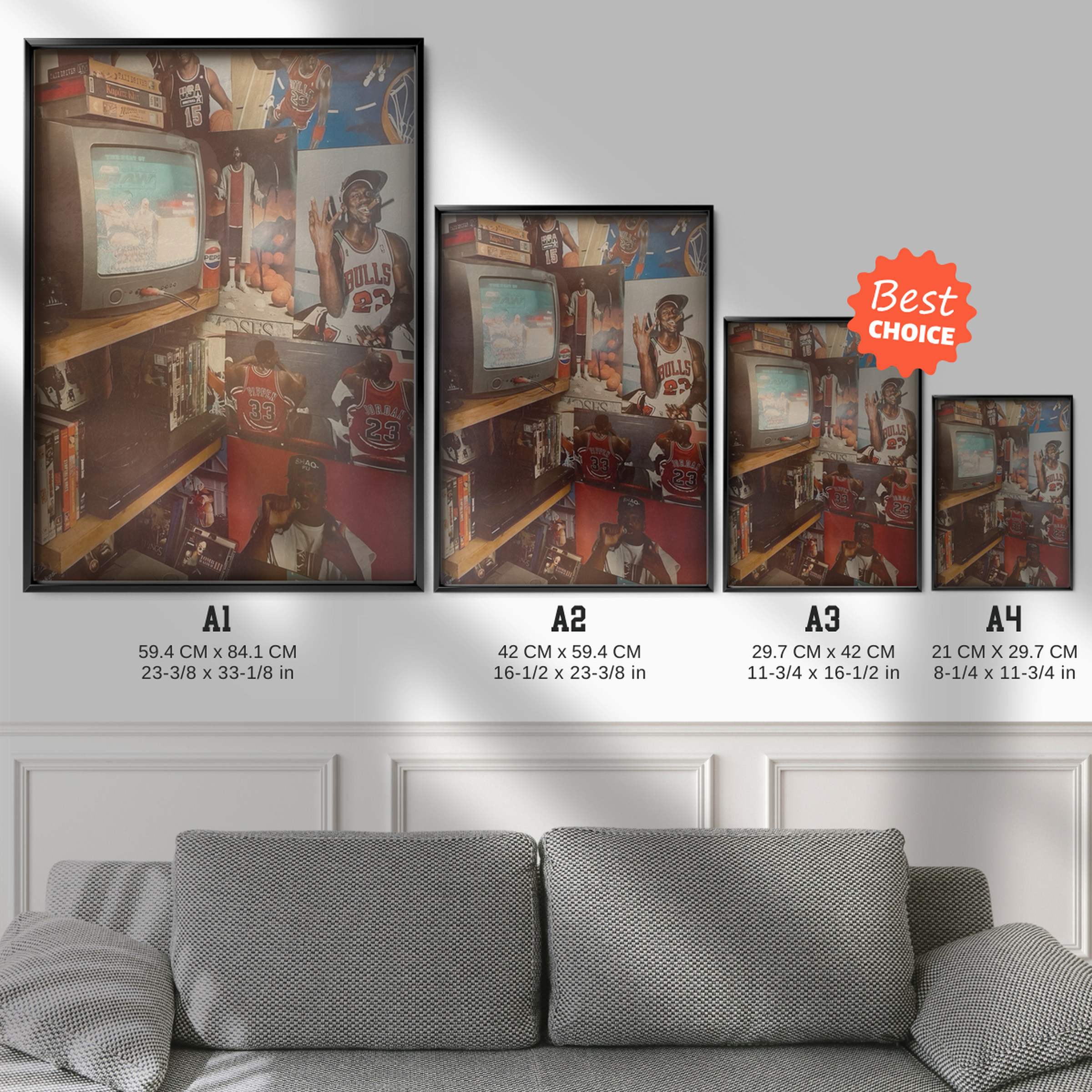 Chicago Bulls Memorabilia Room Vintage Tv _ 90s Vibes