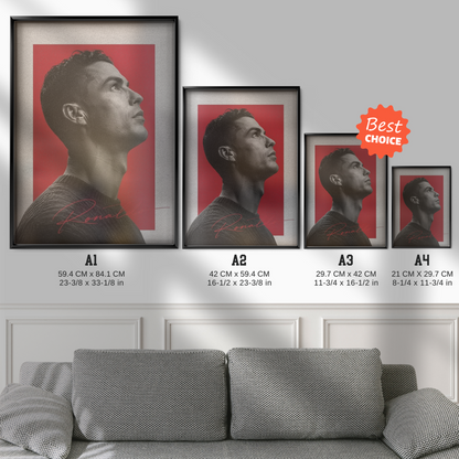 Cristiano Ronaldo - Profile Portrait Poster