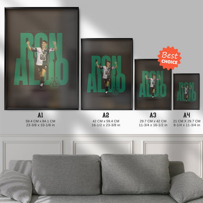 Cristiano Ronaldo - Sporting Portugal Dark Poster