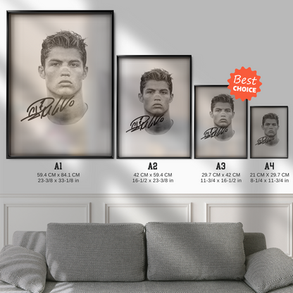 Cristiano Ronaldo - Young Legend Signature Poster