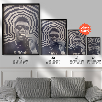 Desire Doue - PSG Celebration Poster