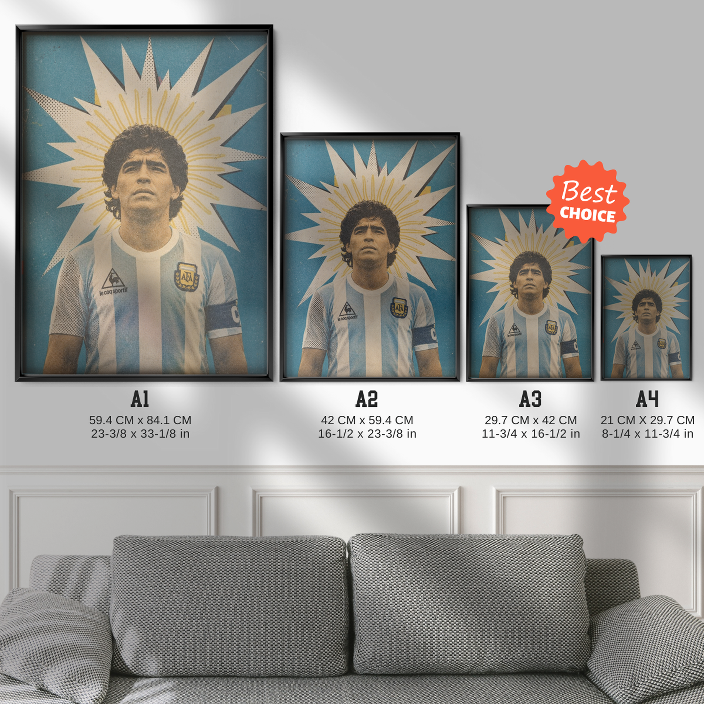 Diego Maradona - Argentina Halo Poster