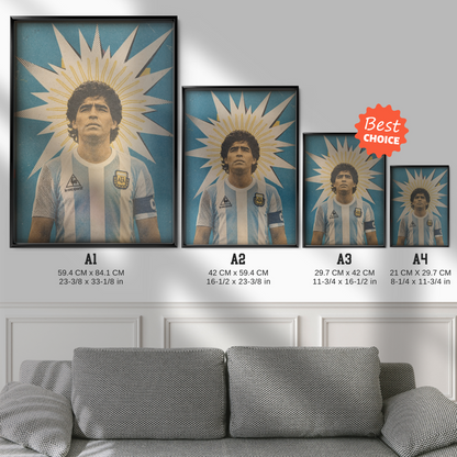 Diego Maradona - Argentina Halo Poster
