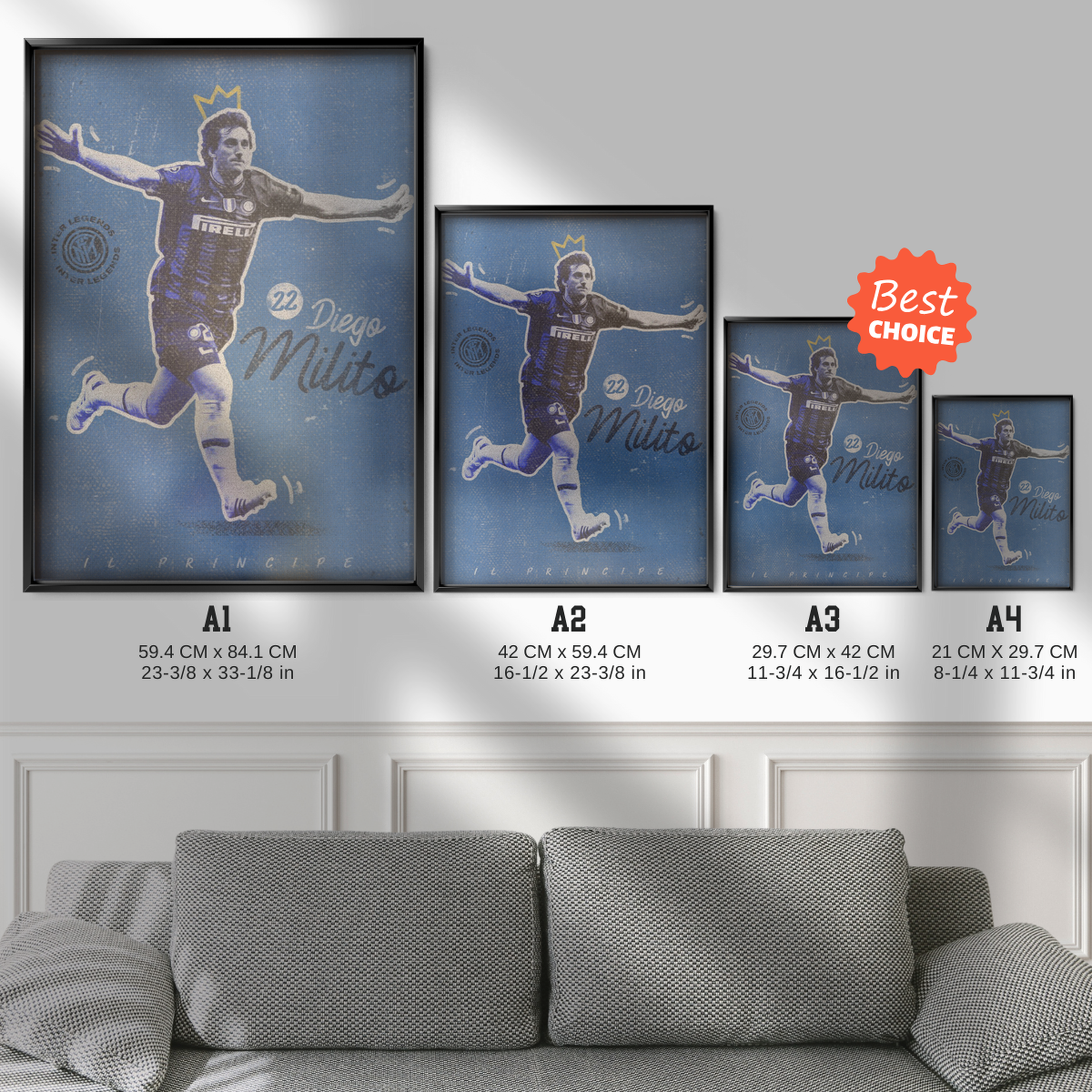 Diego Milito - Inter Milan Il Principe Poster