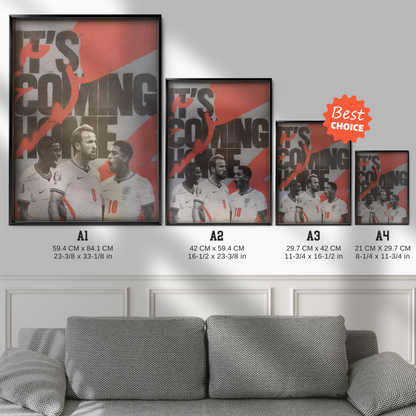 England National Team - Its Coming Home Poster