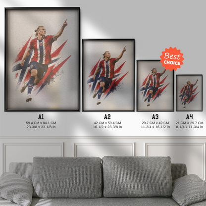 Erling Haaland - Norway National Team Poster