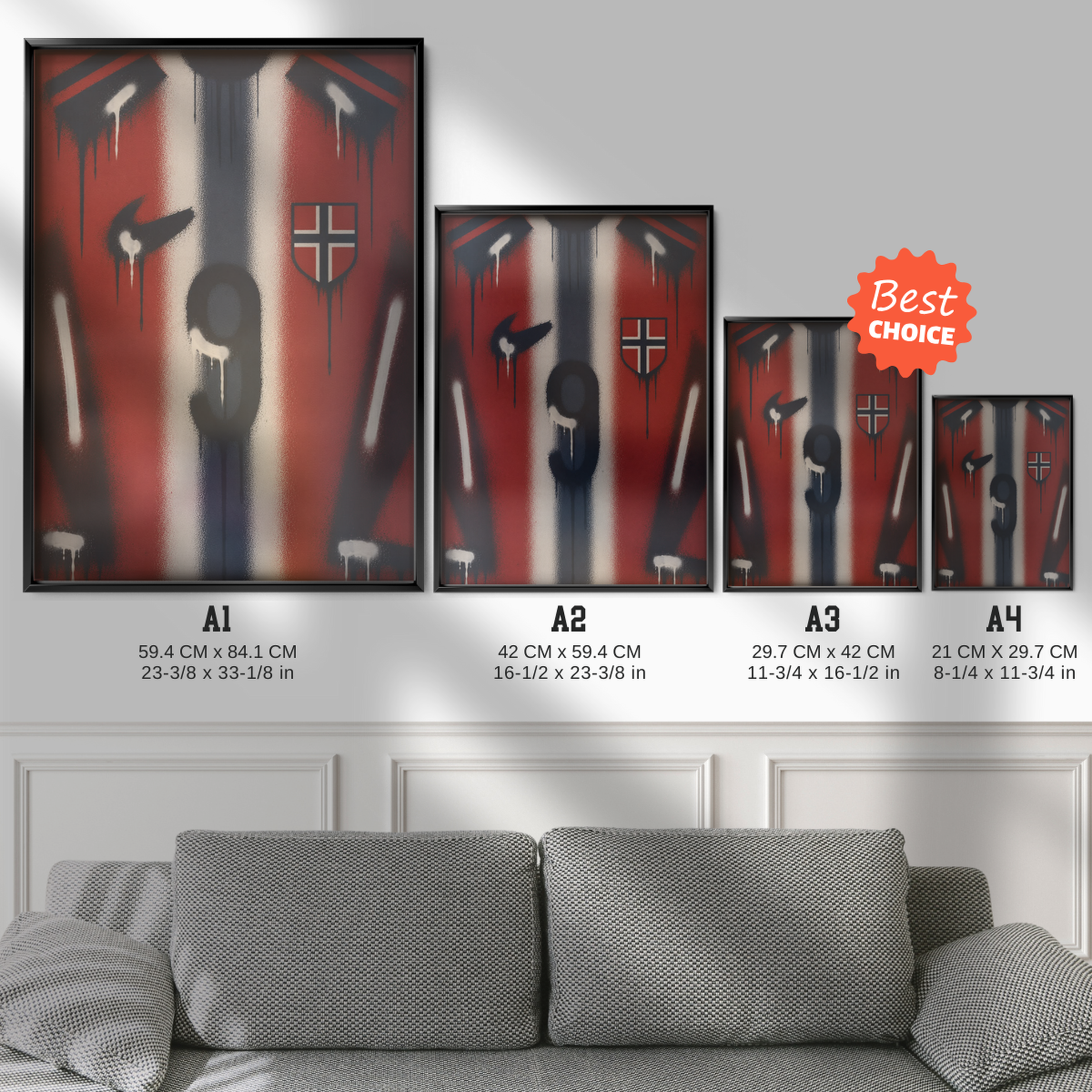 Erling Haaland - Norway Number 9 Poster