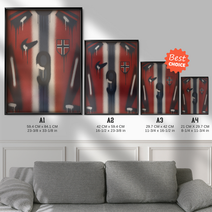 Erling Haaland - Norway Number 9 Poster