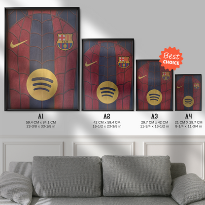 FC Barcelona - Stained Glass Jersey Poster
