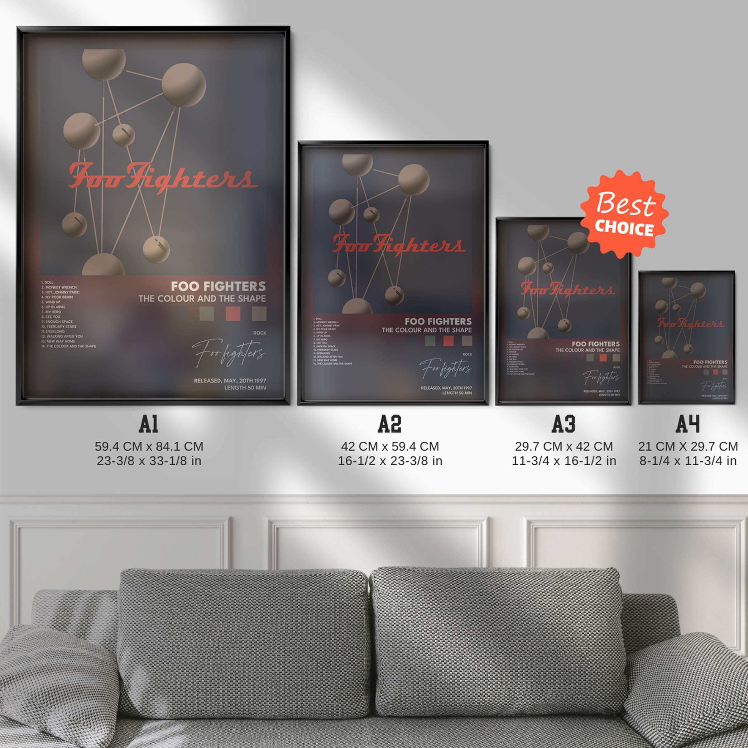 foo fighters The Colour And The Shape poster