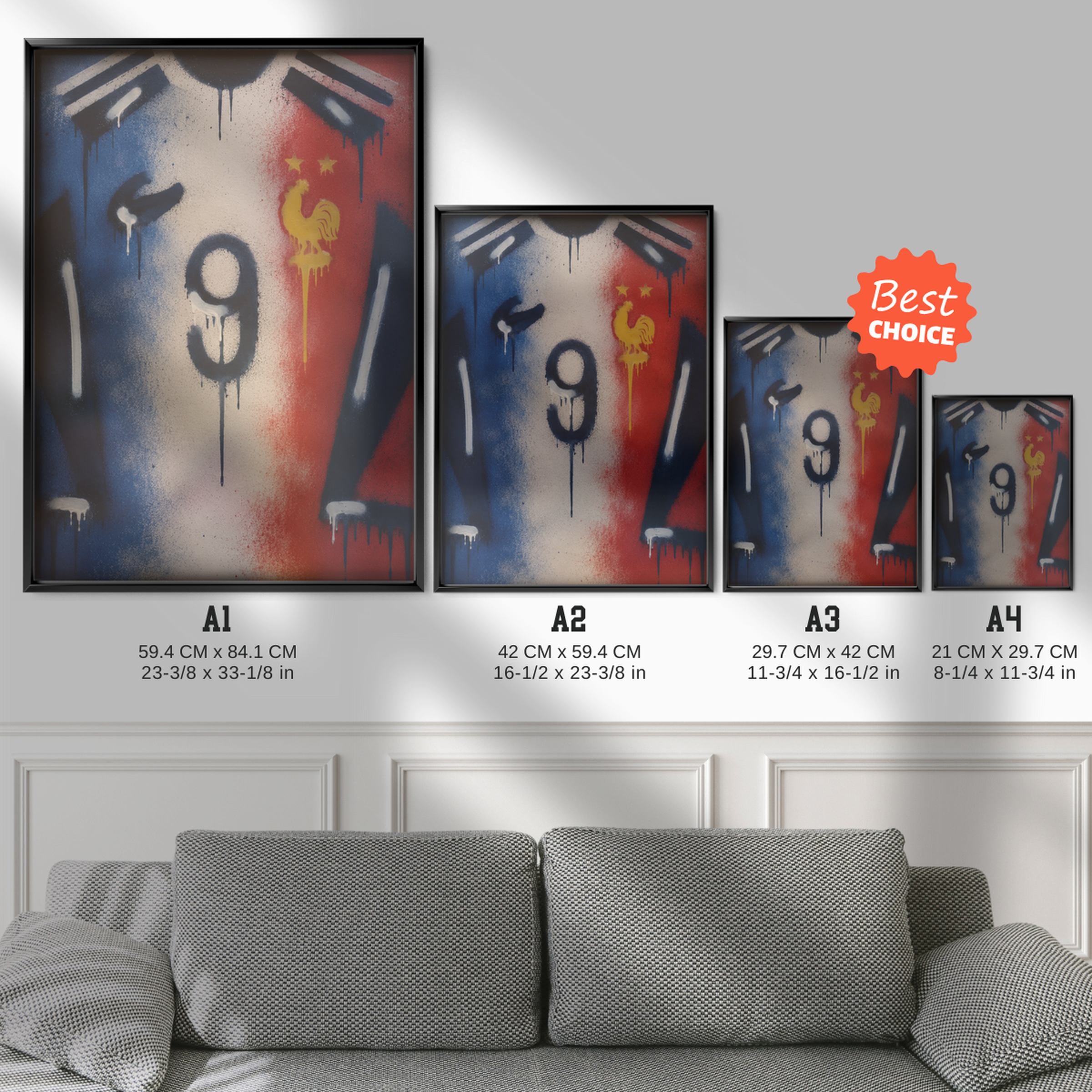 France National Team - Number 9 Poster