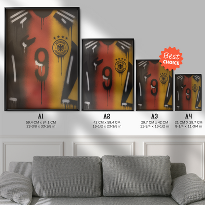 Germany National Team - Jersey Art Poster