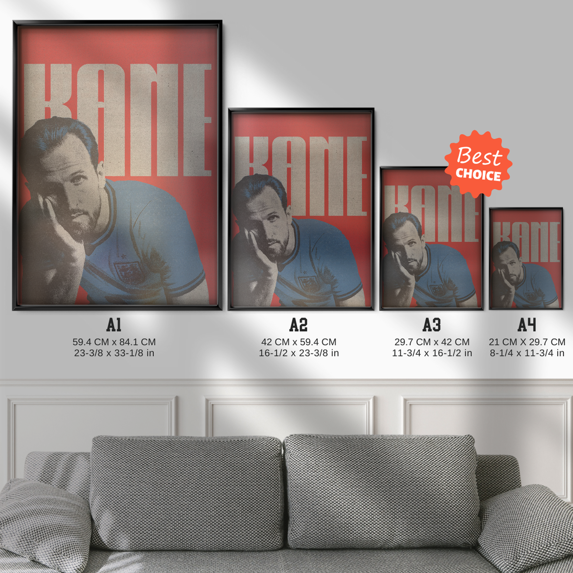 Harry Kane - England Portrait Poster