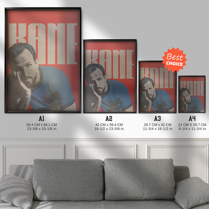 Harry Kane - England Portrait Poster