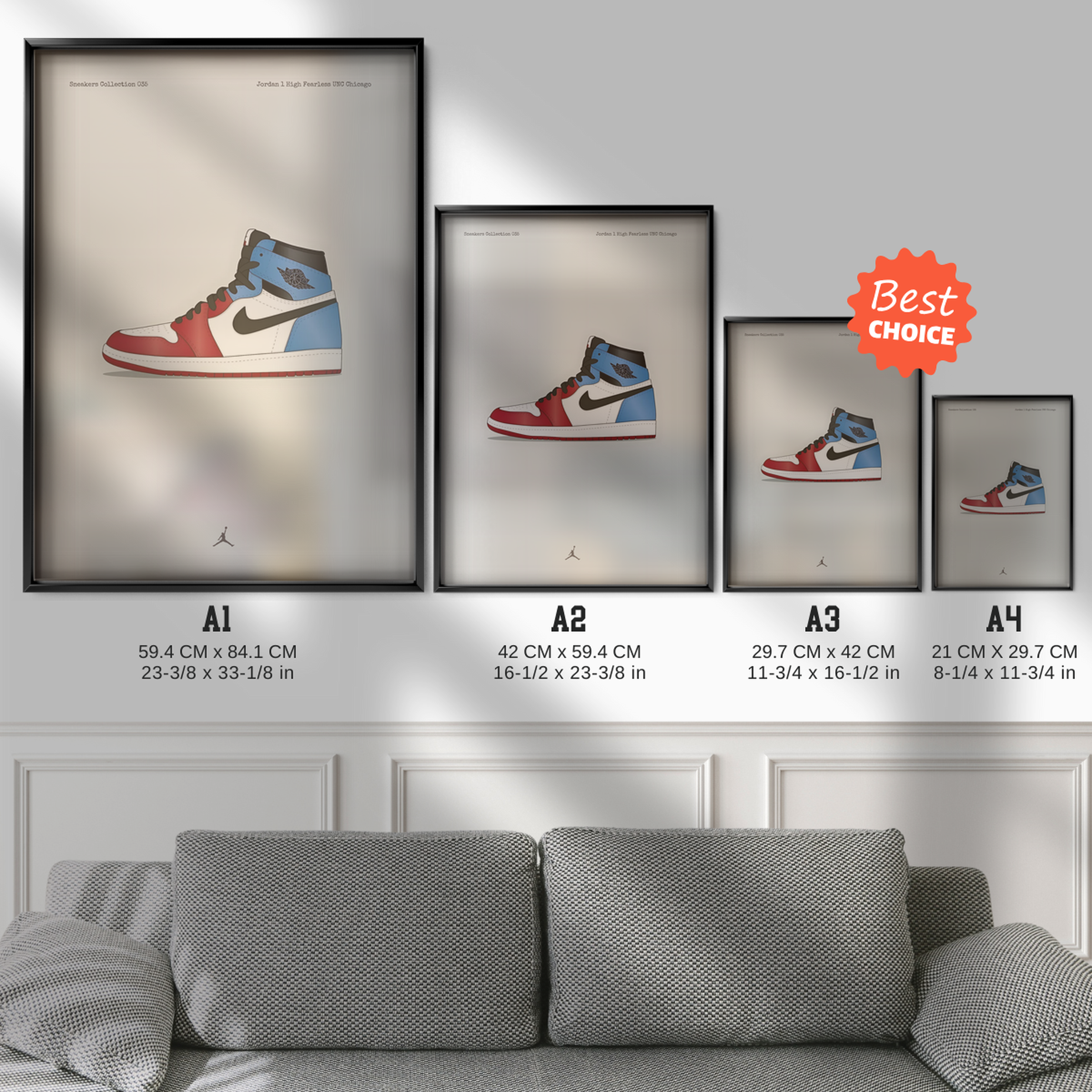 Jordan 1 High Fearless UNC Chicago