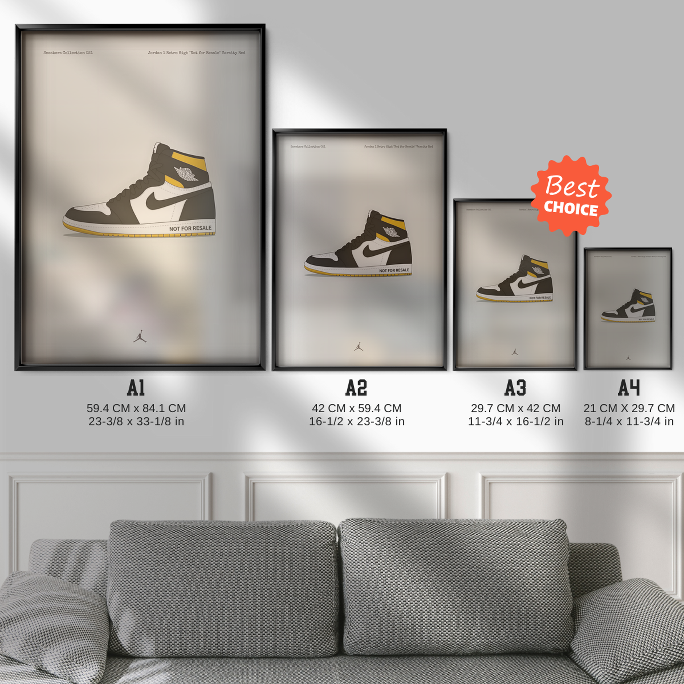 Jordan 1 Retro High 'Not for Resale' Varsity Maize