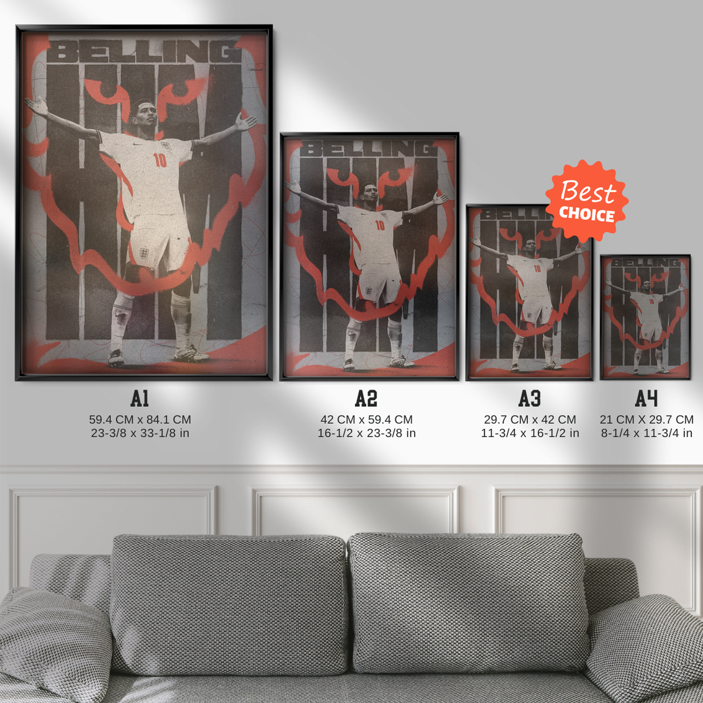Jude Bellingham - England Celebration Poster