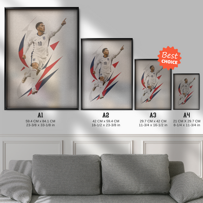 Jude Bellingham - England Number 10 Poster
