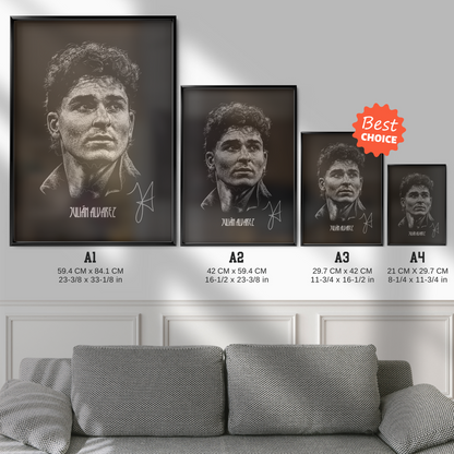 Julian Alvarez - Signature Portrait Poster