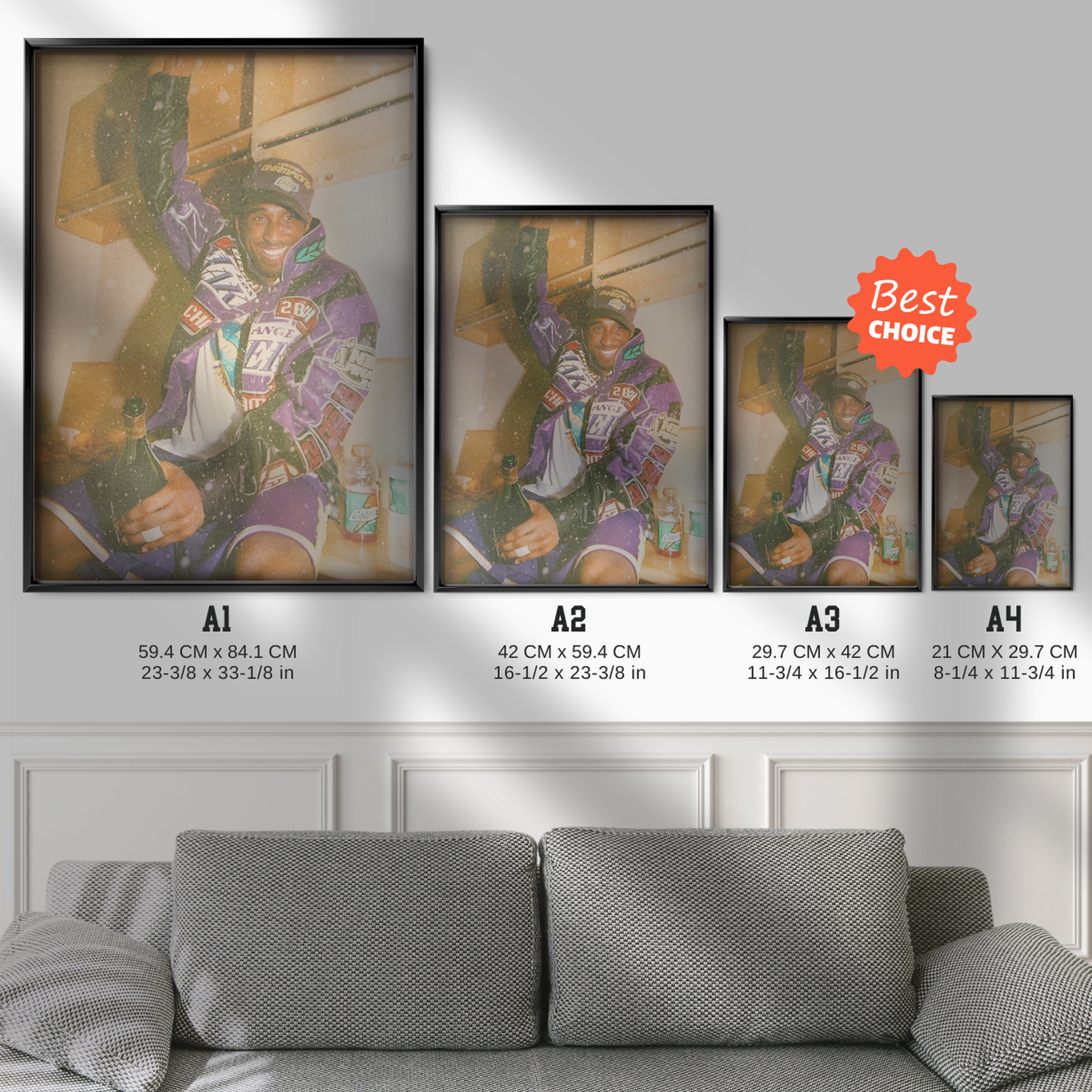 Kobe Bryant Lakers Championship Locker Room (celebration Shot)