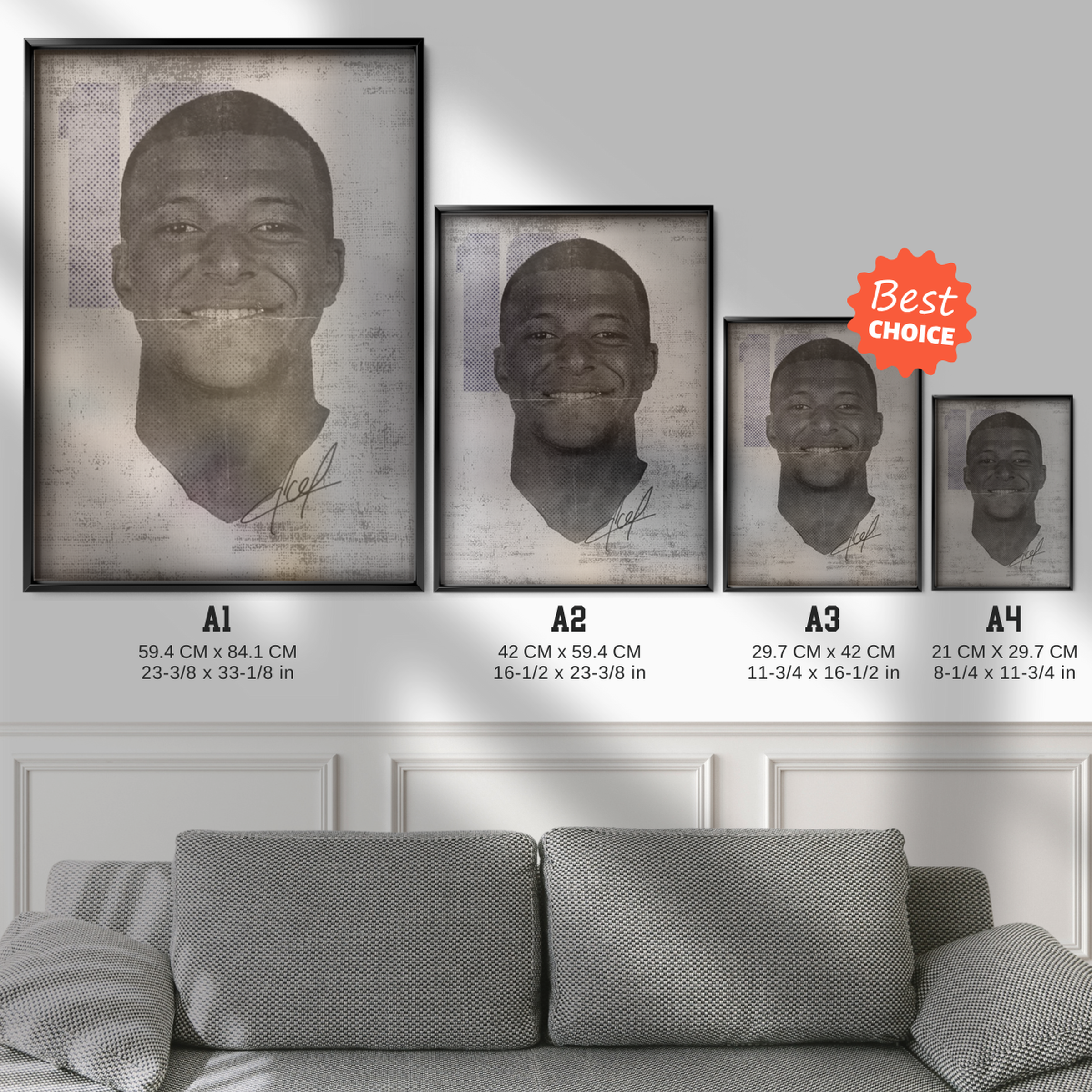 Kylian Mbappe - Collage Portrait Poster