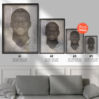 Kylian Mbappe - Collage Portrait Poster