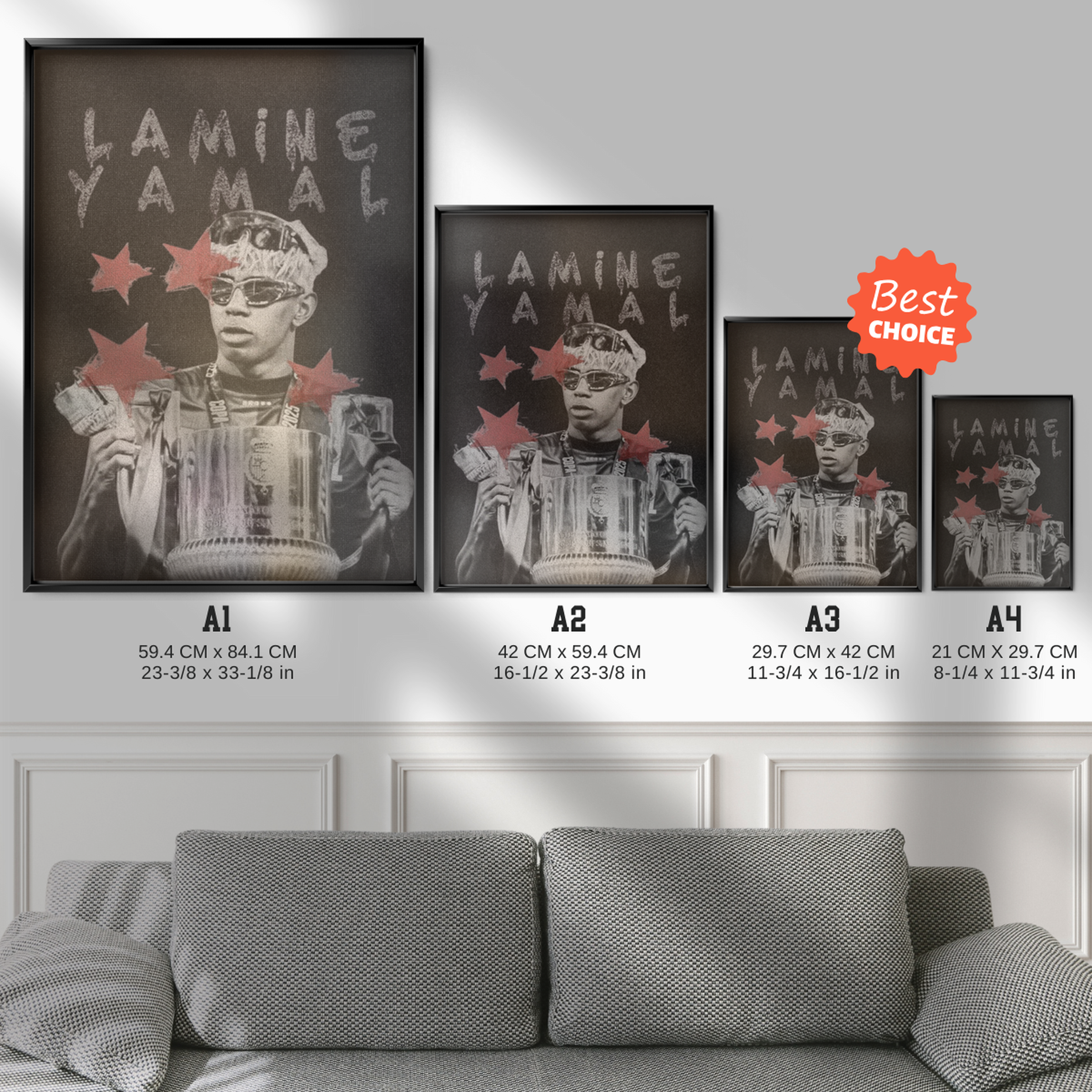 Lamine Yamal - Barcelona Trophy Poster