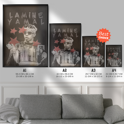 Lamine Yamal - Barcelona Trophy Poster