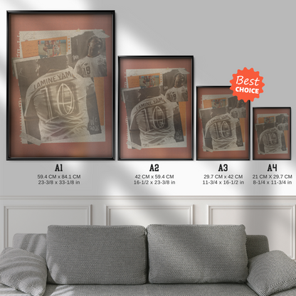 Lamine Yamal - Spain Number 10 Poster