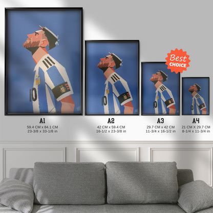 Lionel Messi - Argentina Number 10 Poster