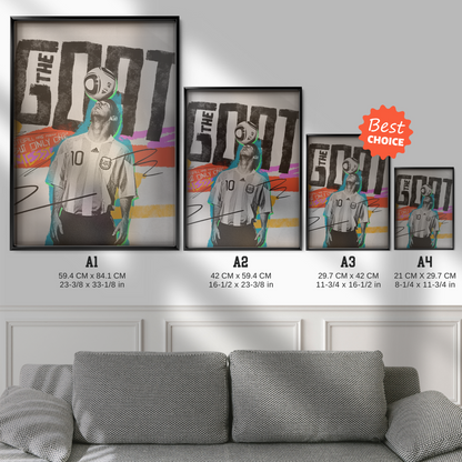 Lionel Messi - The Goat Poster