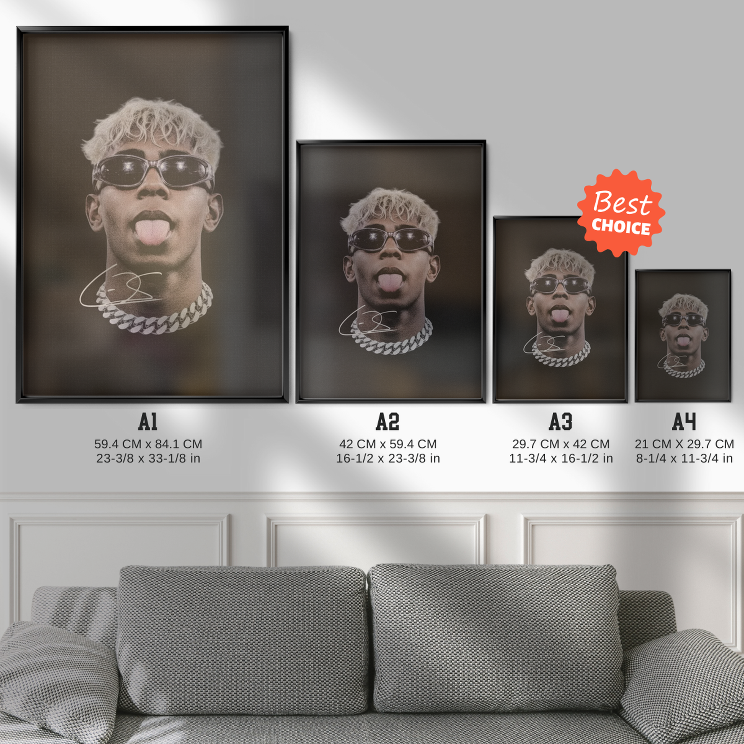 Neymar Jr - Blonde Icon Poster