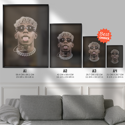 Neymar Jr - Blonde Icon Poster
