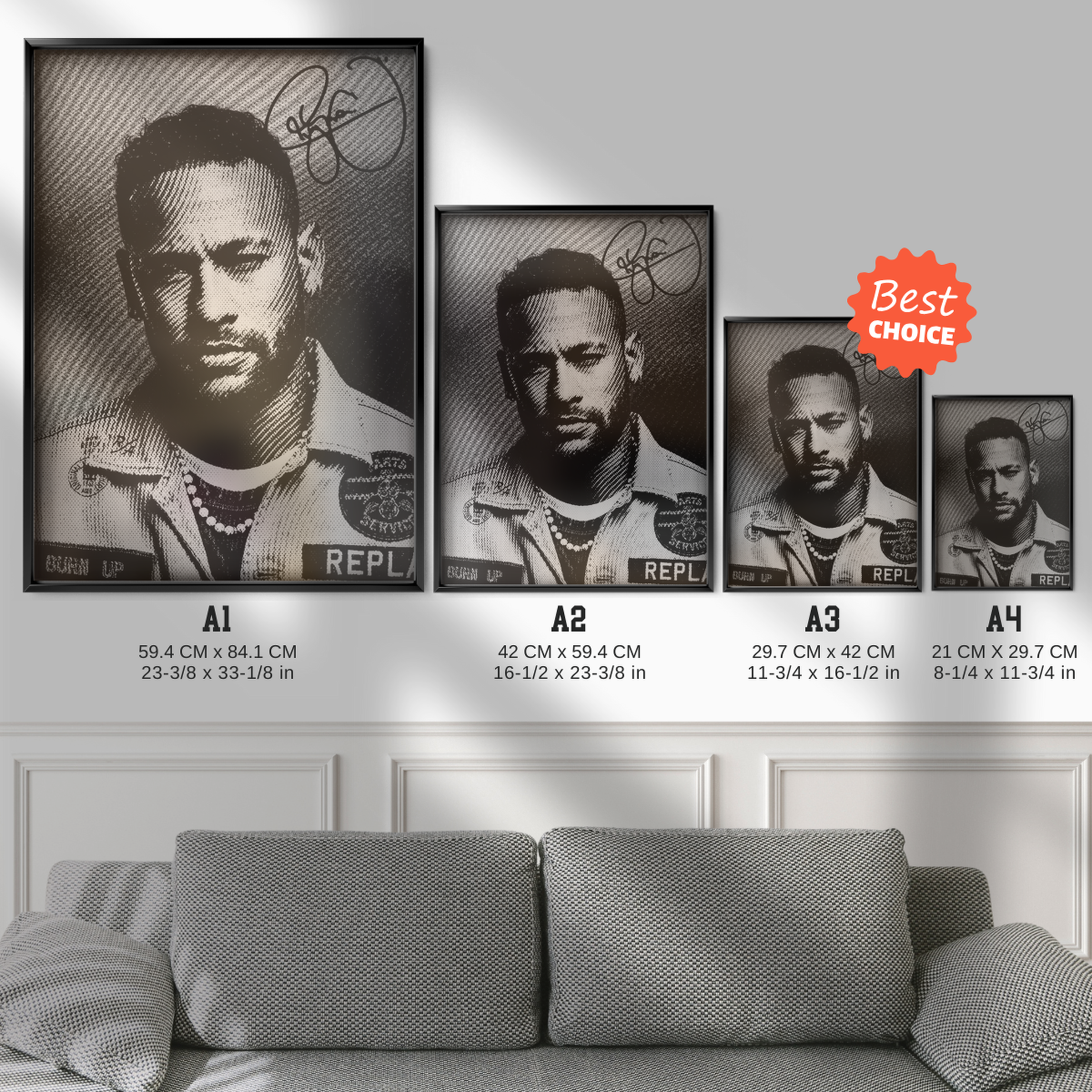 Neymar Jr - Burn Up Signature Poster