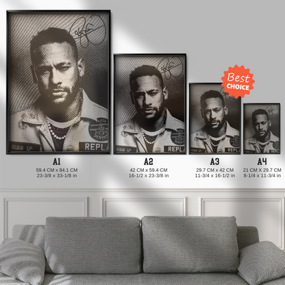 Neymar Jr - Burn Up Signature Poster