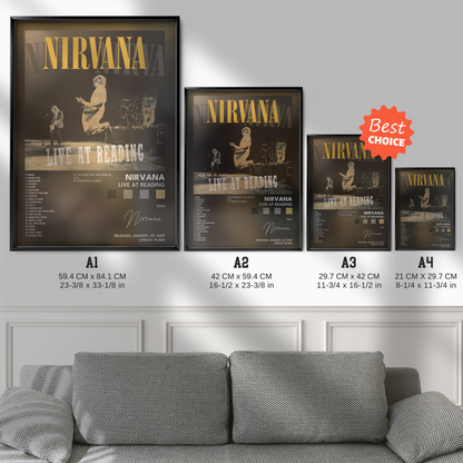 nirvana Live at Reading poster