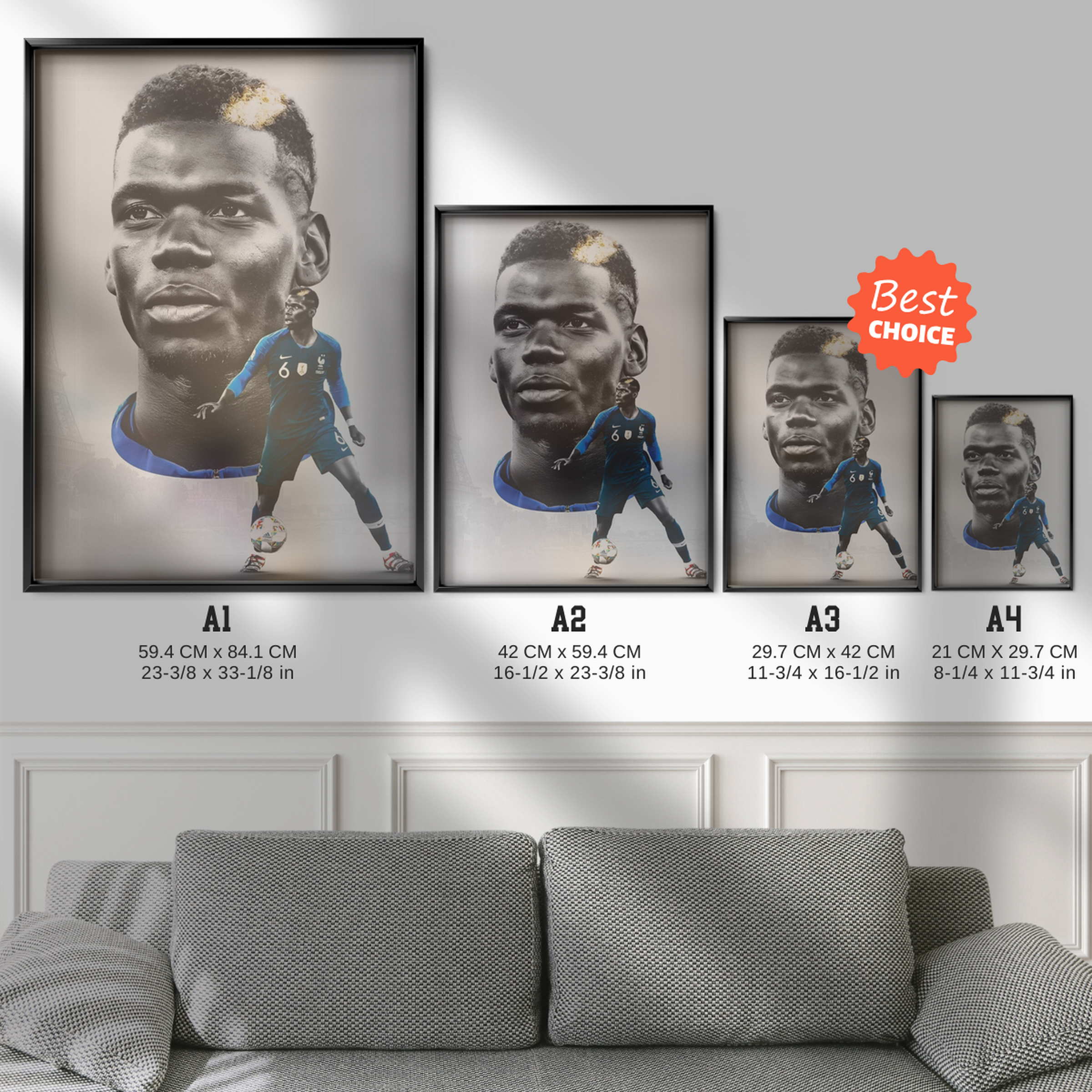 Paul Pogba - Eiffel Tower Poster