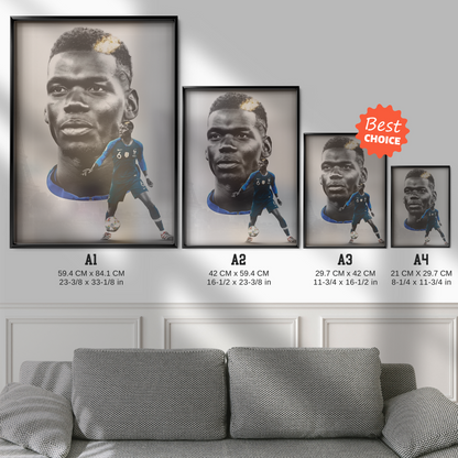 Paul Pogba - Eiffel Tower Poster
