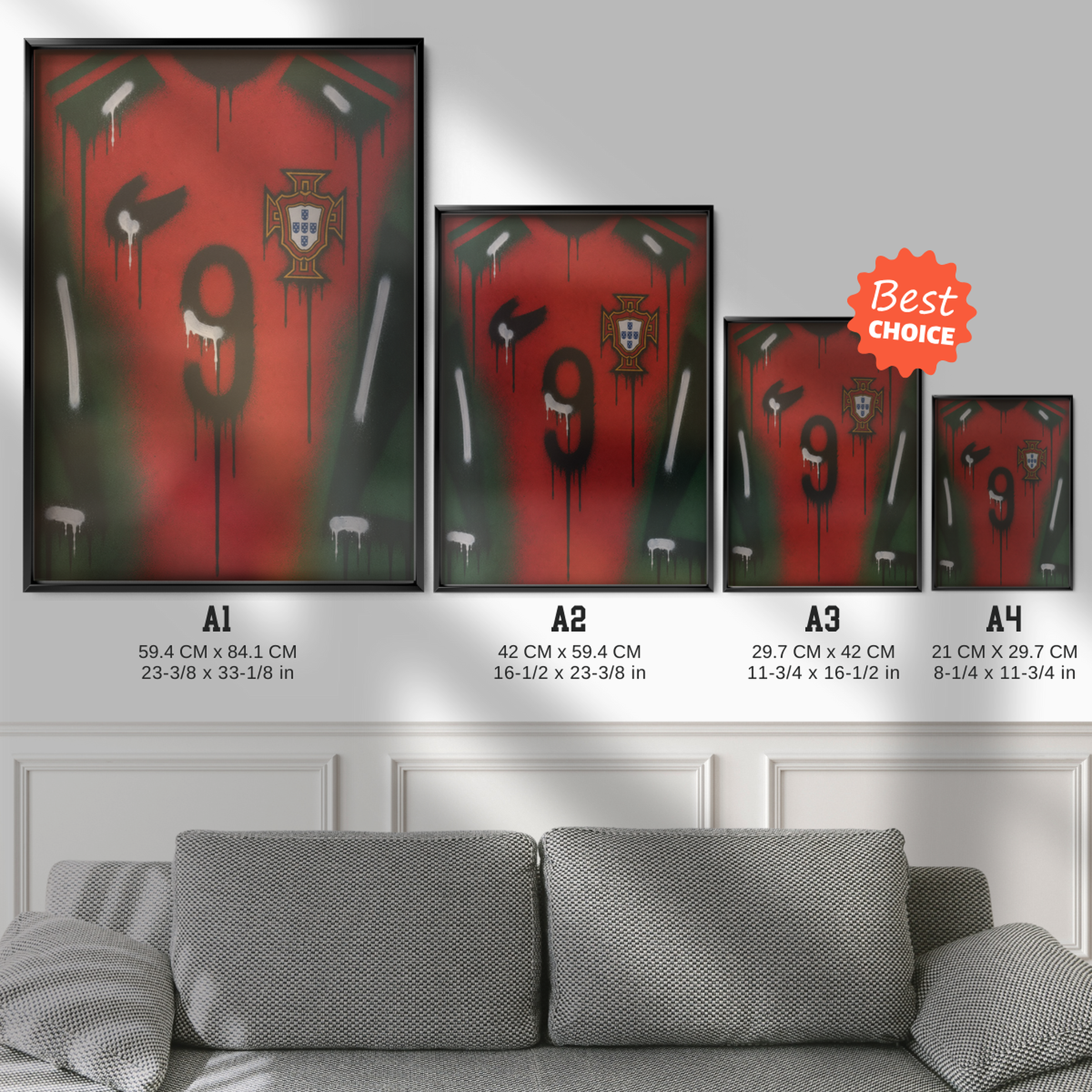 Portugal National Team - Jersey Art Poster