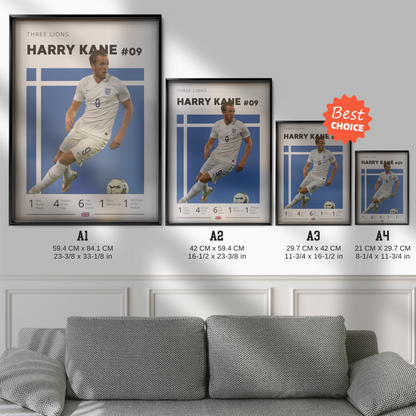 Harry Kane Three Lions