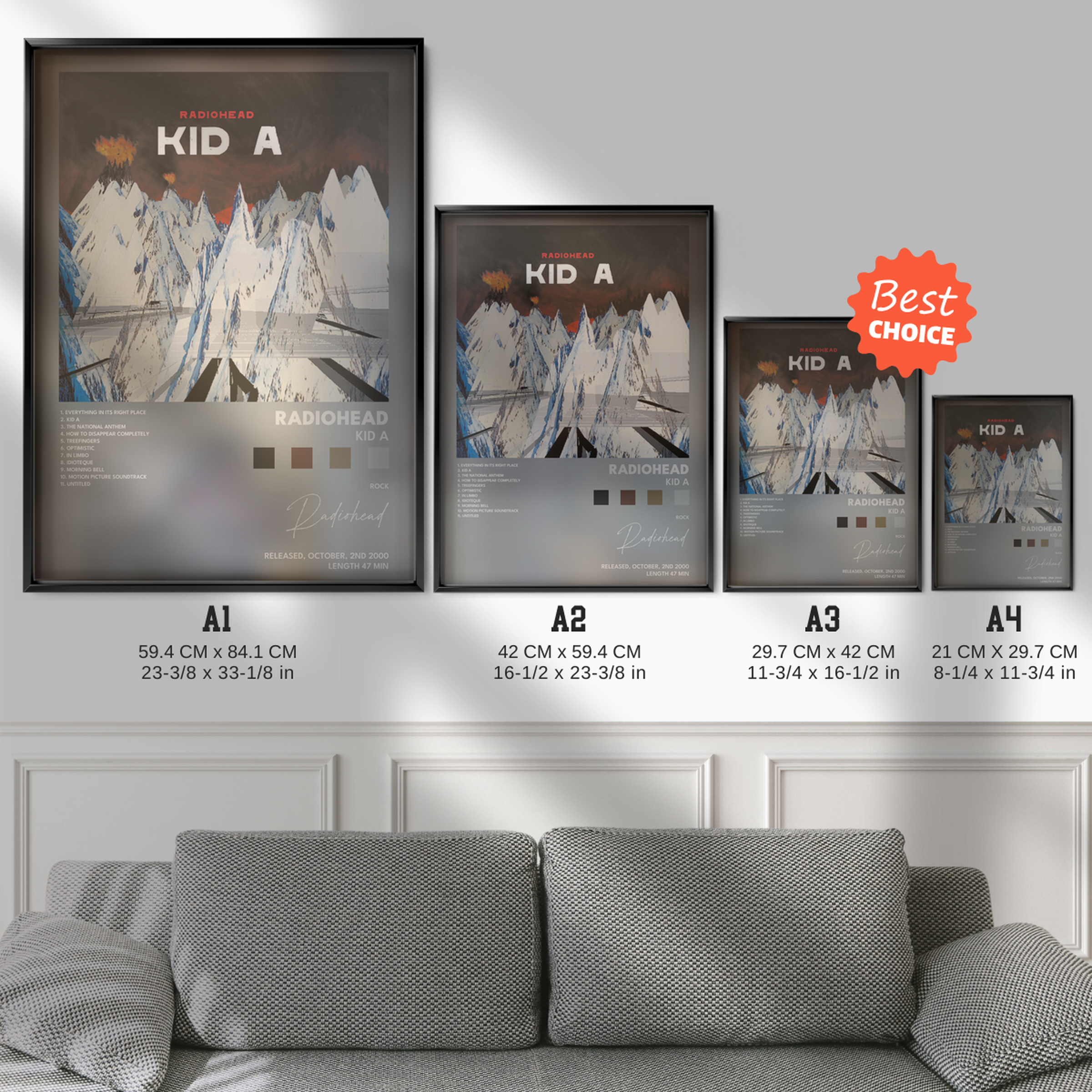 radiohead Kid A poster