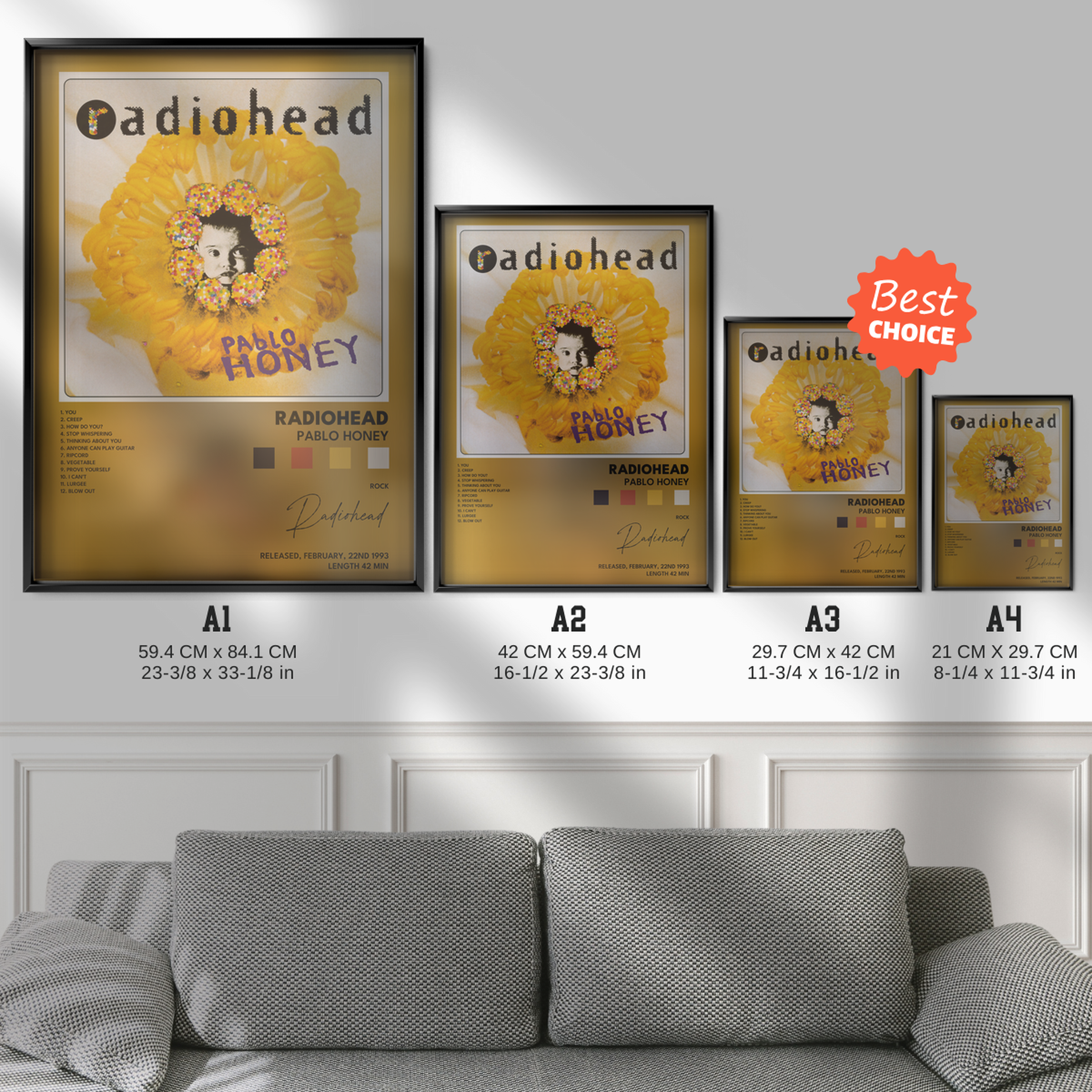 radiohead Pablo Honey poster