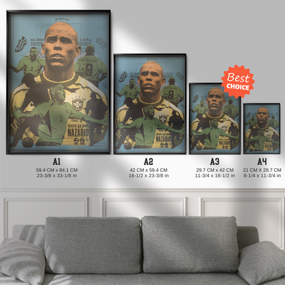 Ronaldo Nazario - France 98 Poster