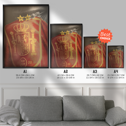 Spain National Team - Crest Close-Up Poster