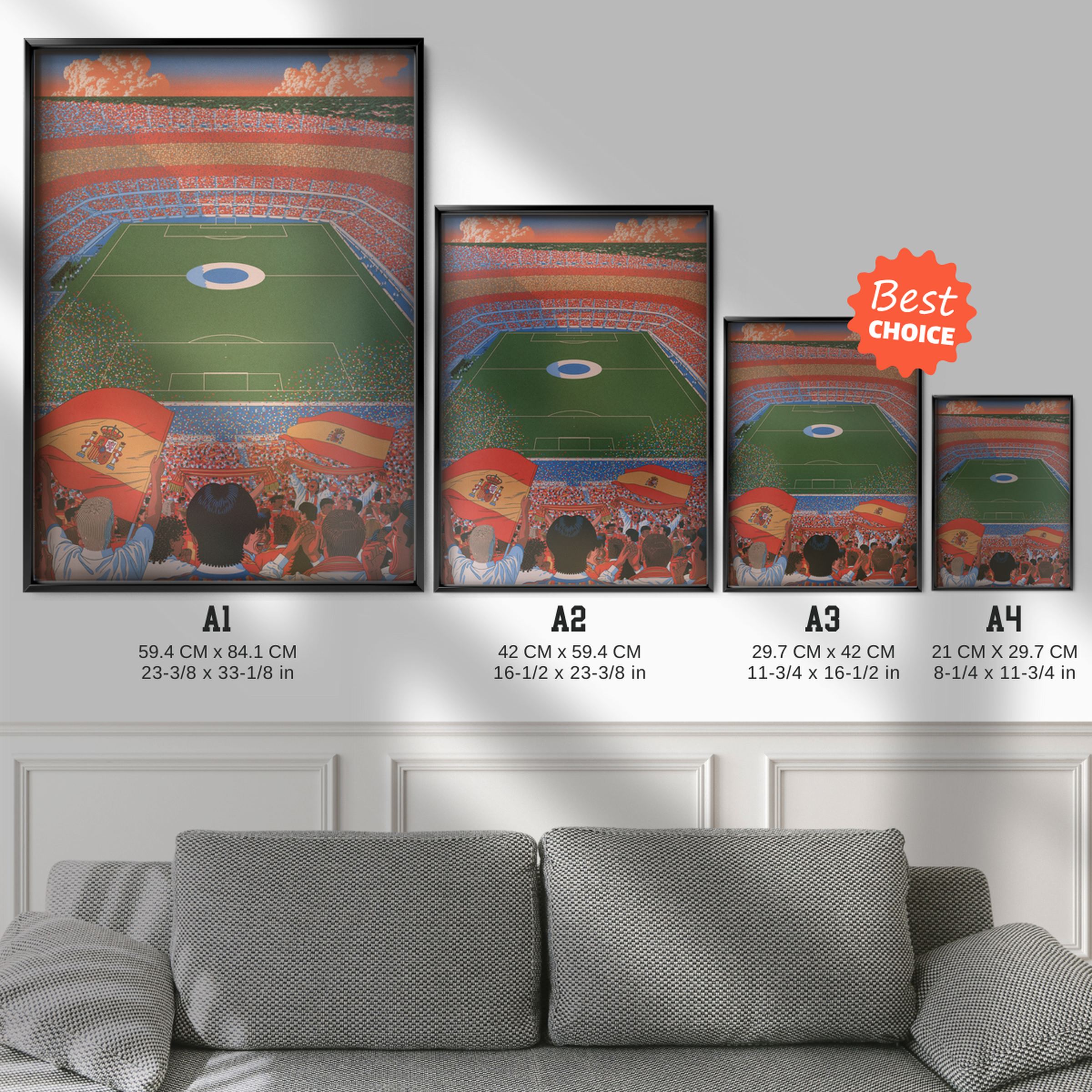 Spain National Team - Stadium Flags Poster