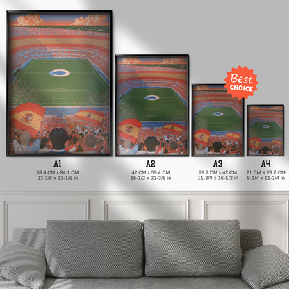 Spain National Team - Stadium Flags Poster