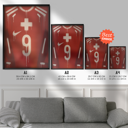 Switzerland National Team - Jersey Art Poster