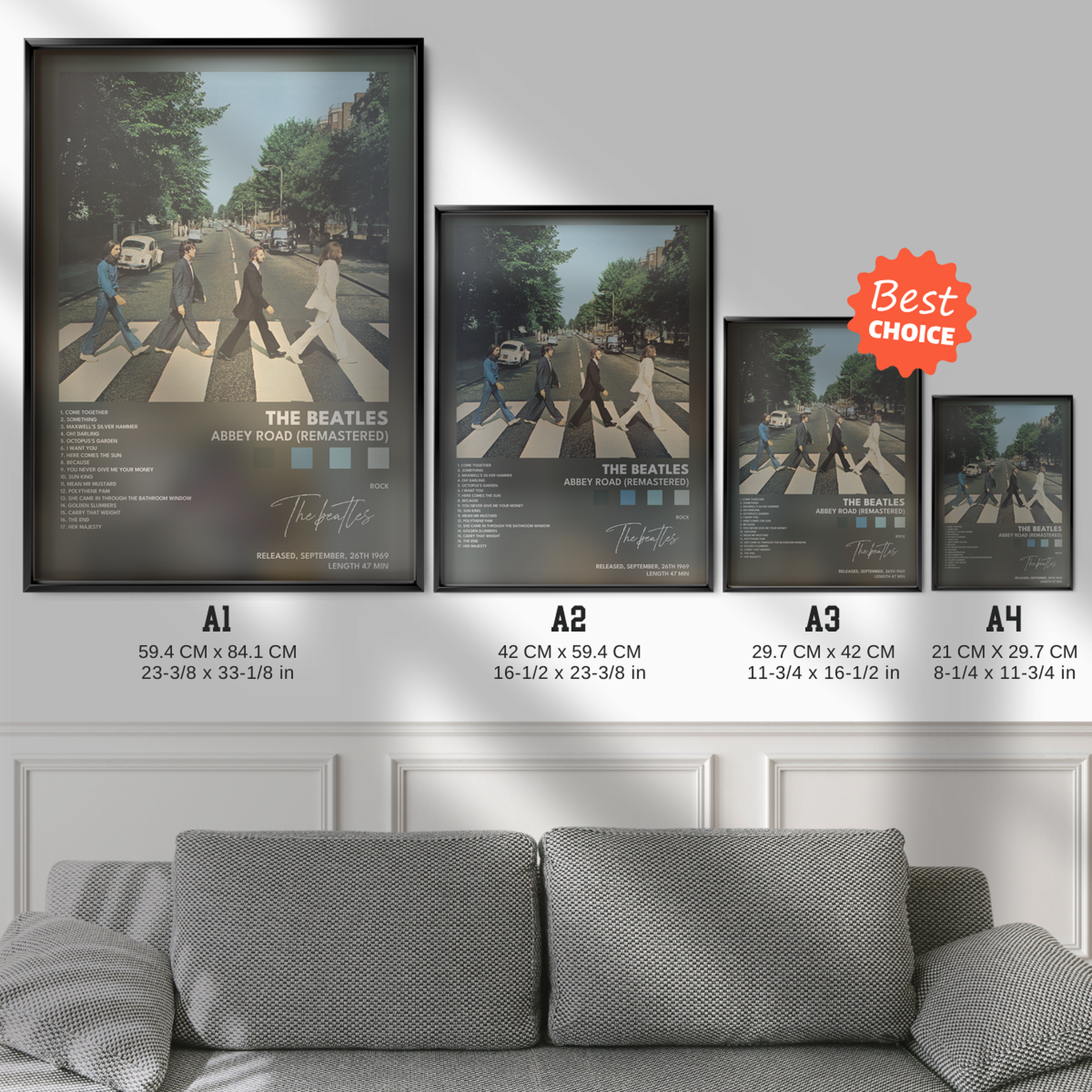 the beatles Abbey Road Remastered poster