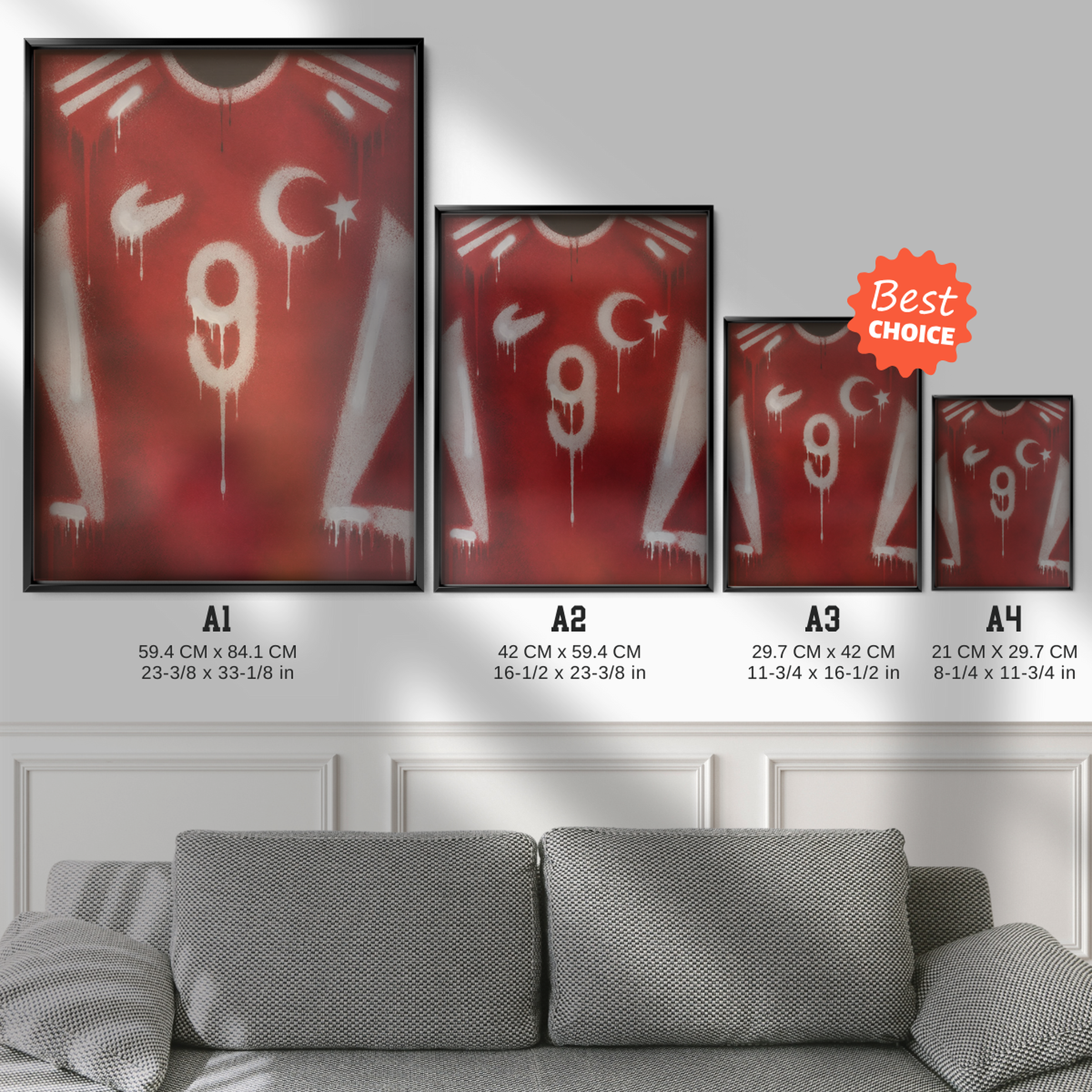 Turkey National Team - Jersey Art Poster