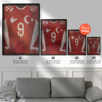 Turkey National Team - Jersey Art Poster